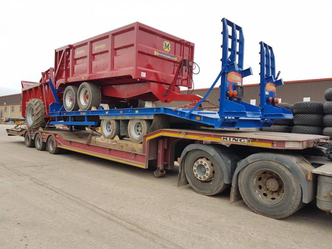 A loaded lorry of trailers delivered to farmers up in Dingwall!