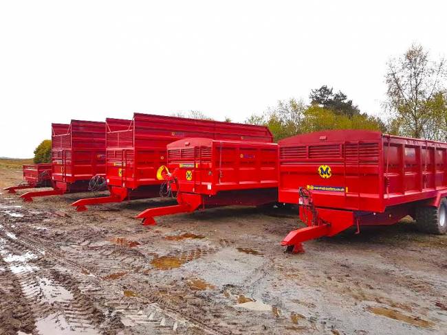 Line up of recently refurbished MFM trailers!